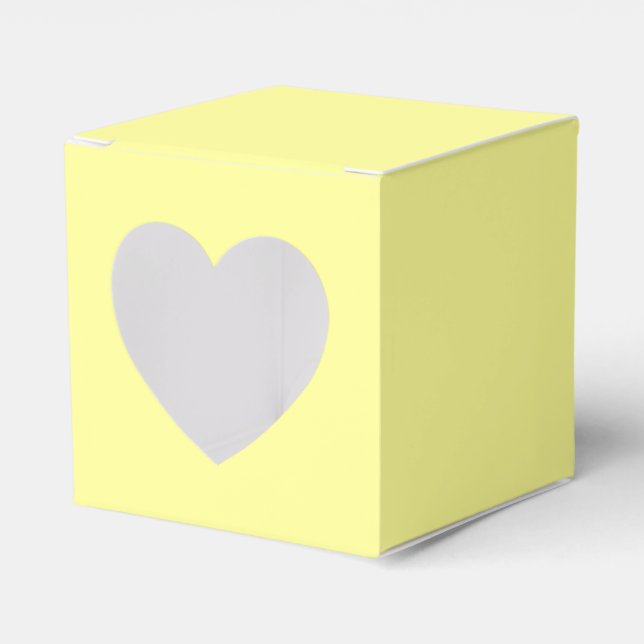 Caja Para Regalos Corazón Amarillo Canario (Anverso)