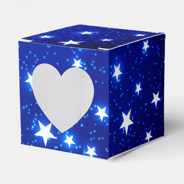 Caja Para Regalos Corazón azerí azul (Anverso)