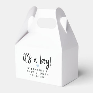Caja Para Regalos Corazón azul es un muchacho Baby Shower