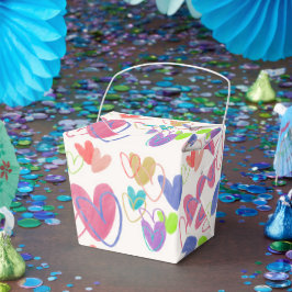 Caja Para Regalos Corazón Colorido Super Adorable