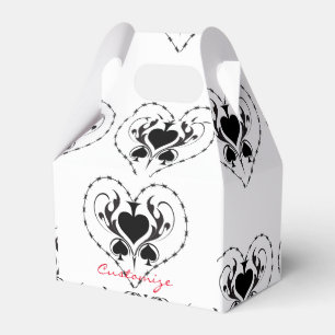 Caja Para Regalos Corazón de alambre de púas de color negro Thunder_