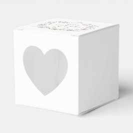 Caja Para Regalos Corazón de confirmación de marco floral elegante