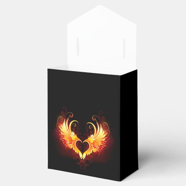 Caja Para Regalos Corazón de Fuego Ángel con Alas (Abierto)