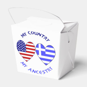 Caja Para Regalos Corazón de Grecia EE. UU. Ascendencia País