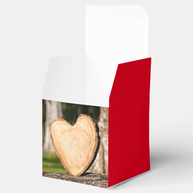 Caja Para Regalos corazón de madera (Abierto)
