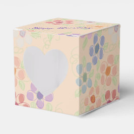 Caja Para Regalos Corazón de papel florido