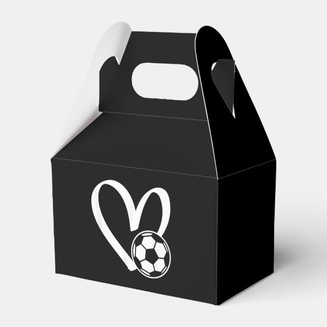 Caja Para Regalos Corazón del balón de fútbol (Front Side)