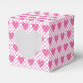 Caja Para Regalos Corazón rosa plano revisa feliz Día de San Valentí