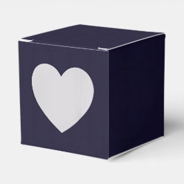 Caja Para Regalos Corazón simple atractivo azul marino personalizabl