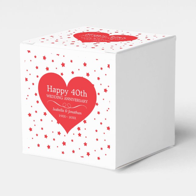 Caja Para Regalos Corazón Y Estrellas (Costado Anverso)