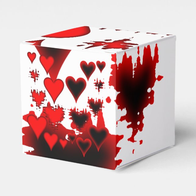Caja Para Regalos Corazones (Costado Anverso)
