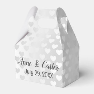 Caja Para Regalos Corazones Bodas blancas