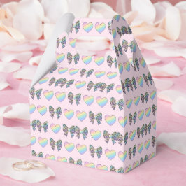 Caja Para Regalos corazones de arcoíris dulces y lindos patrón de gr