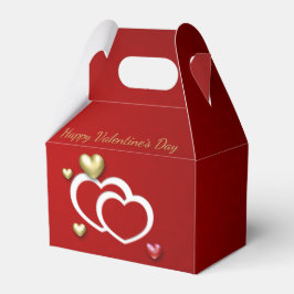 Caja Para Regalos Corazones de San Valentín Rojo Moderno
