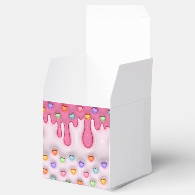 Caja Para Regalos Corazones desconchadoras de hormigón descongelado (Abierto)