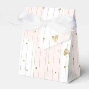 Caja Para Regalos Corazones dorados y rosados lindos