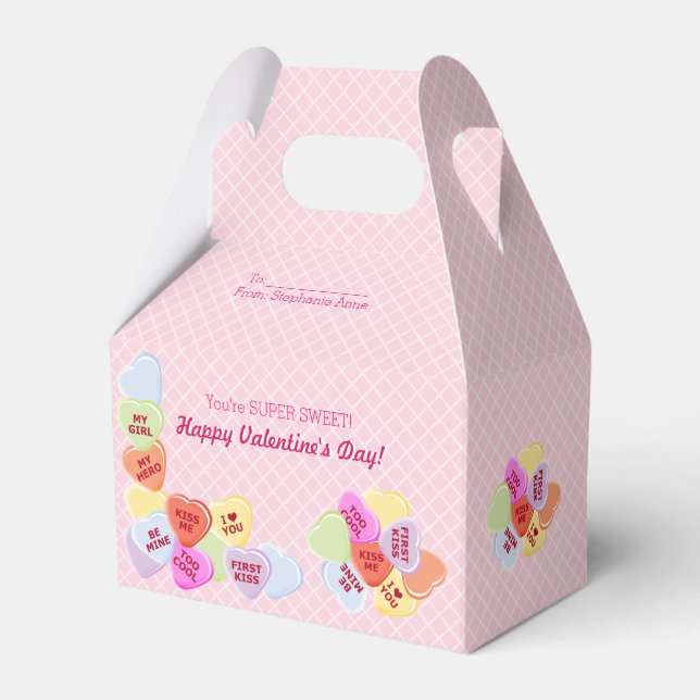Caja Para Regalos Corazones dulces Valentines Candy (Front Side)