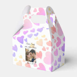 Caja Para Regalos Corazones flotantes de acuarela (personalizable)