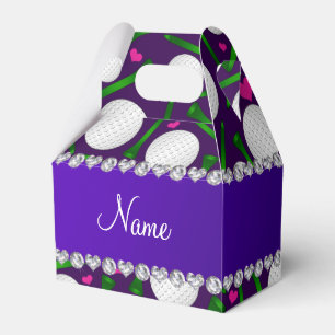 Caja Para Regalos Corazones púrpuras conocidos personalizados de la