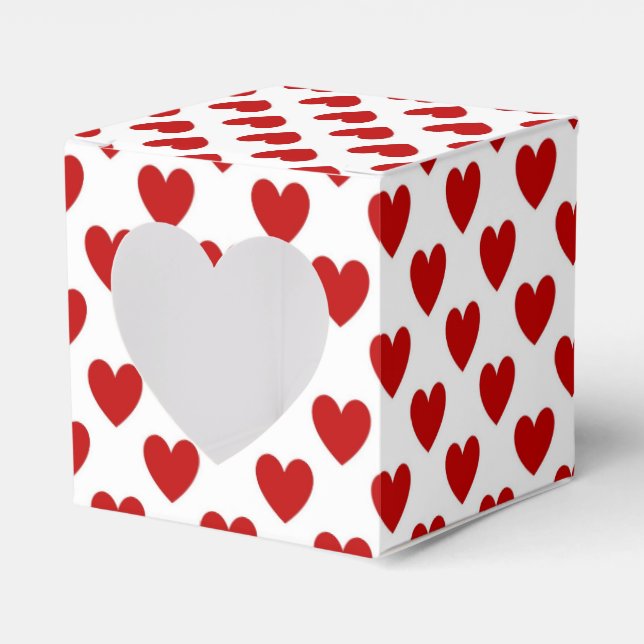 Caja Para Regalos Corazones rojos (Anverso)