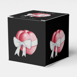 Caja Para Regalos corazones rojos atados con boda de cinta blanca