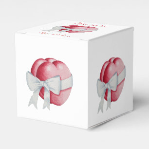 Caja Para Regalos corazones rojos atados con cinta blanca para bodas