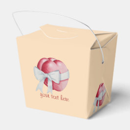 Caja Para Regalos corazones rojos atados con cinta blanca para bodas