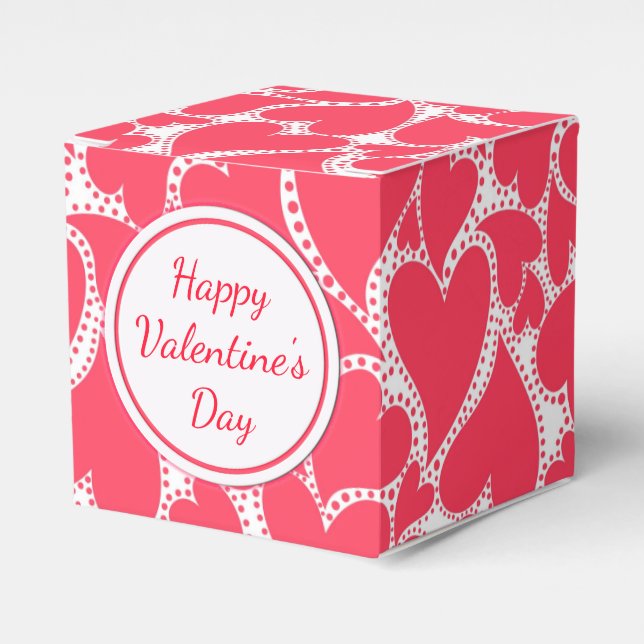 Caja Para Regalos Corazones rosados (Costado Anverso)