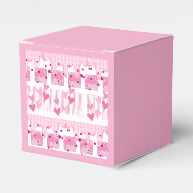 Caja Para Regalos Corazones rosados (Costado Anverso)