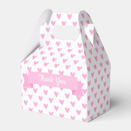 Caja Para Regalos Corazones rosados | Baby Shower Gracias