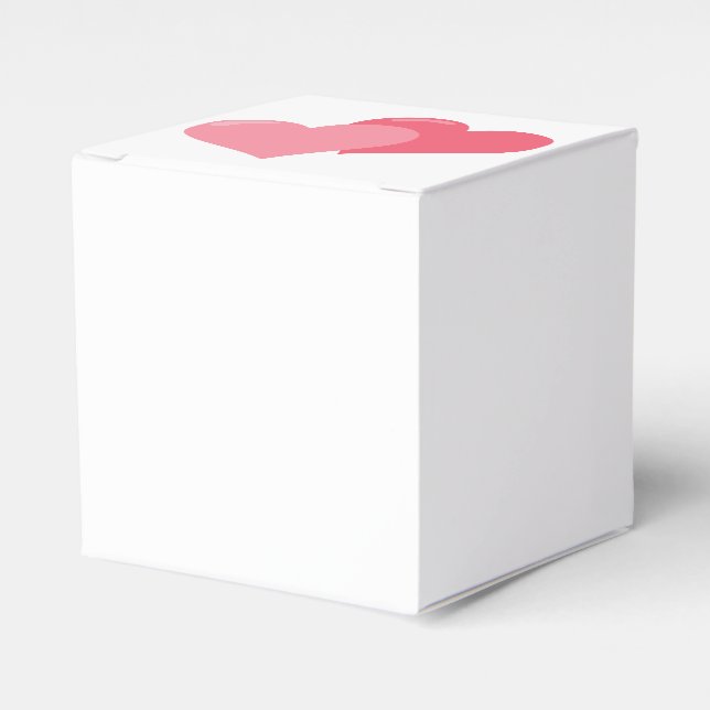 Caja Para Regalos Corazones rosas gemelas (Costado Anverso)