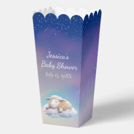 Caja Para Regalos Cordero En Un Baby Shower En Nube