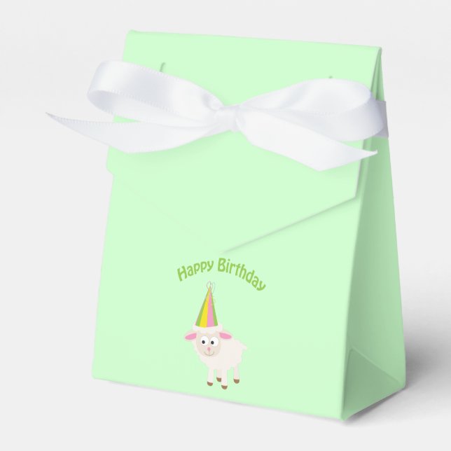 Caja Para Regalos Cordero feliz de cumpleaños (Front Side)