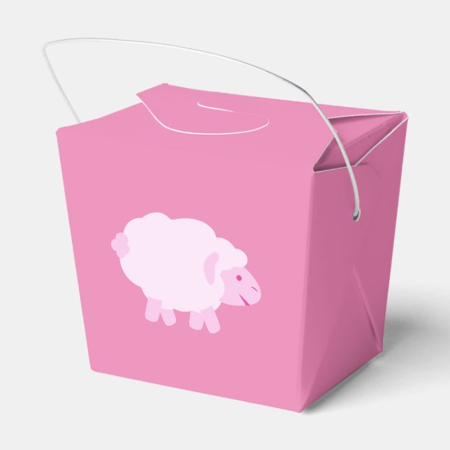 Caja Para Regalos Cordero Rosa Precioso (Reverso)