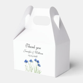 Caja Para Regalos Cornflowers Wildflowers Flores Boda de acuarela
