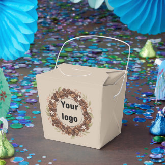 Caja Para Regalos Corona de grano de café botánico con logotipo pers