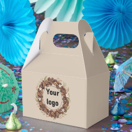Caja Para Regalos Corona de grano de café botánico con logotipo pers