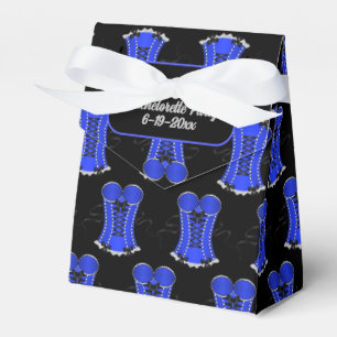 Caja Para Regalos Corsé Azul Coqueto Tent