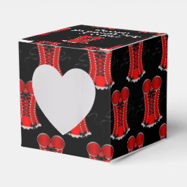 Caja Para Regalos Corsé Rojo Coqueto Corazón