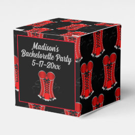 Caja Para Regalos Corsé rojo coqueto Cube