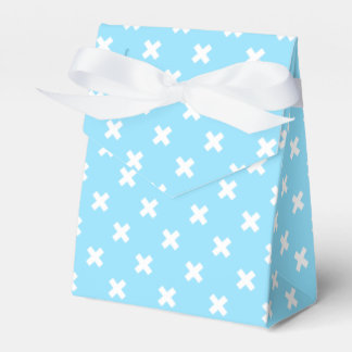 Caja Para Regalos Costillas blancas en azul bebé