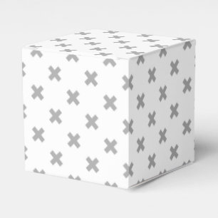 Caja Para Regalos Costillas cruzadas grises sobre blanco