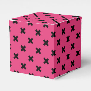 Caja Para Regalos Costillas cruzadas negras en fuchsia