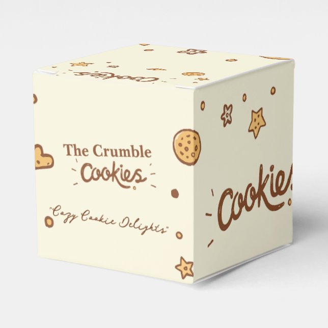 Caja Para Regalos Cosy Cookie Delights (Crema) (Costado Anverso)