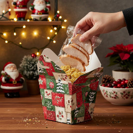 Caja Para Regalos Country patchwork christmas pattern