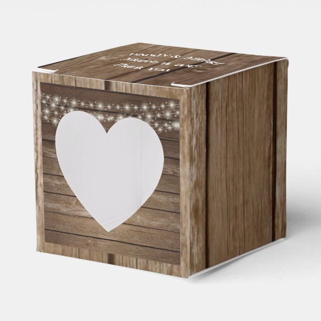 Caja Para Regalos Country Wood Lights Ball Jar Favor Box (Anverso)