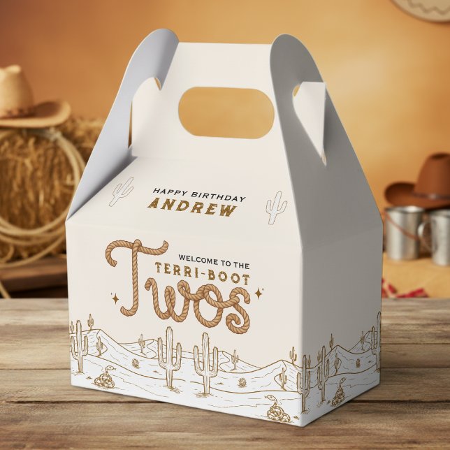 Caja Para Regalos Cowboy 2nd Birthday Party Terri-Boot Twos Western (Subido por el creador)