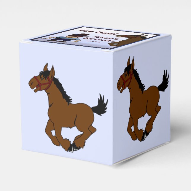 Caja Para Regalos Cowboy Kid Birthday Party Favorito Box (Costado Anverso)