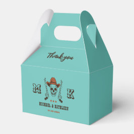 Caja Para Regalos Cowboy Skull Monograma Boho Boho Country Wedding