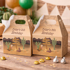 Caja Para Regalos Cowboy Wild West Kids Birthday Favor Boxes